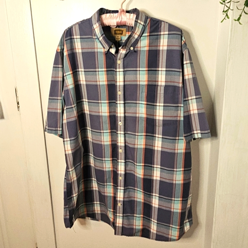 Mens The Foundry Supply‎ Company XLT Button Down Shirt Plaid ( Big & Tall)